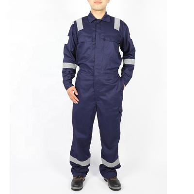 China Company Navy Blue Hi-Strength Chemical Acid Alkali Resistant Suit For Oil And Gas Workwear for sale