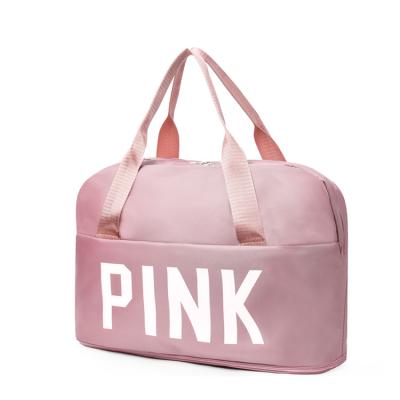 China Waterproof/Durable Luggage Travel Bags Duffel Bag Personalized Pink Logo Gym Ladies Waterproof Duffel Sports Expandable Duffel Bag for sale