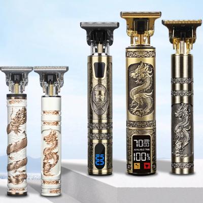 China Professional Rechargeable Safety Dragon Phoenix Buddha Head Hair Trimmer T Blade Trimmer Haircut Set Cordless T9 Trimmer for sale