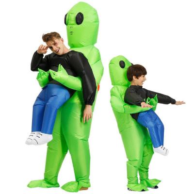 China Party Manufacturers Hot Wholesale Adult Children Install Set Role Playing Alien Inflatable Game Clothing Blowing Set for sale