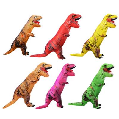 China Hot Package Halloween T-Rex Dragon Dinosaur Inflatable Party China Sale Battery Costume For Adults Children for sale