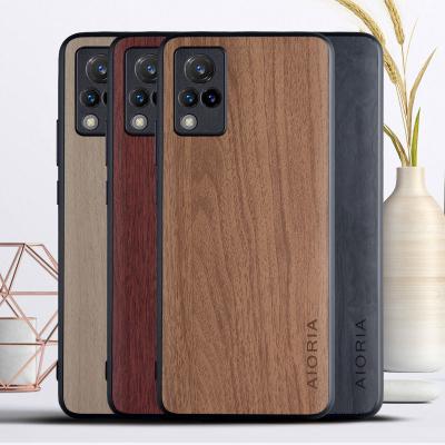 China Wooden Shockproof Phone Case For Vivo X50 X60 pro 5G S1 pro Y19 Y5S U20 Y3 Y12 Y15 Y17 High Quality for sale