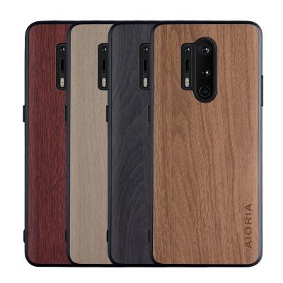 China Business vintage PU skin and woodLike hard PC and soft TPU case for Oneplus 8 pro 7 7T pro 6 6T for sale