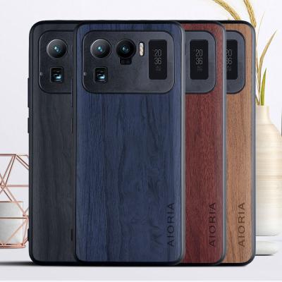 China Unique Wholesale Wooden Phone Case Cover For Xiaomi MI 11 Ultra Simple Design Retail Available for sale