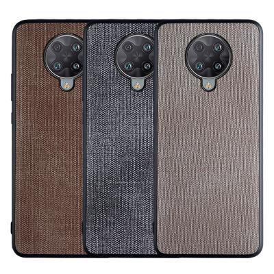 China Business Rough Canvas Cloth & Hard PC & Soft TPU Case For Xiaomi Redmi K30 Ultra for sale