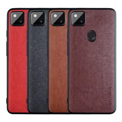 China Business PU Leather Skin With Hard PC With Soft TPU Business Style Case For Google Pixel 4A for sale