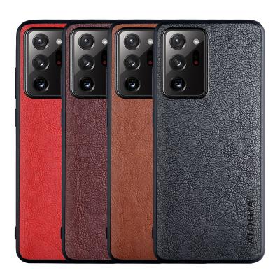 China Business PU Leather Skin With Hard PC TPU Soft Business Style Case For Samsung Galaxy Note 20 Ultra for sale