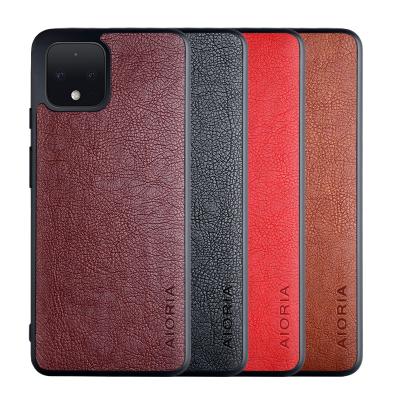 China Business PU Leather Skin With Hard PC TPU Soft Business Style Case For Google Pixel 4 XL 4A for sale