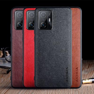 China Shockproof Leather Case Back Cover For Xiaomi MI 11T Pro Classic Design for sale