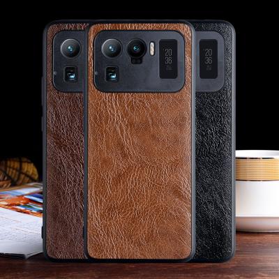 China Unique Luxury Leather Phone Case For Xiaomi MI 11 Ultra Simple Design Wholesale for sale