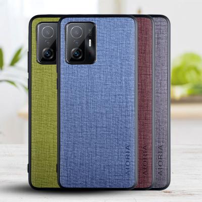 China Fabric Shockproof Case Back Cover For Xiaomi MI 11T Pro Simple Design High Quality for sale