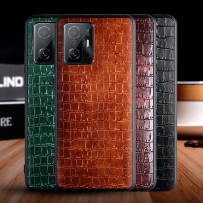 China Shockproof Crocodile Leather Case Back Cover For Xiaomi MI 11T Pro Simple Design High Quality for sale