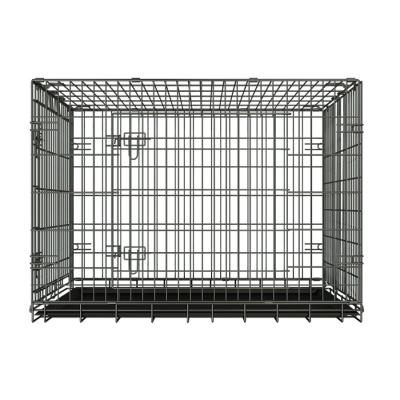 China Breathable Warm Foldable Large Size Durable Dog Crate Double Door Crate Dog Sale Heavy Duty Dog Cage for sale