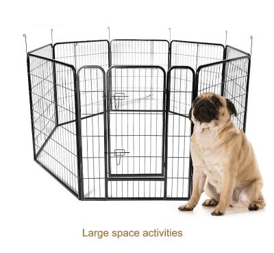 China Breathable Portable Outdoor Folding Wire Rabbit Run Pet Fence Dog Playpen For Camping for sale