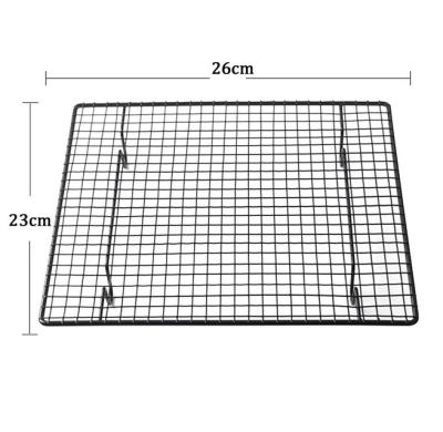 China Viable Wire Rack Cooling Tray Cake Food Rack Oven Kitchen Pizza Bread Barbecue Biscuit Cookie Holder Rack Baking Cooling Rack for sale