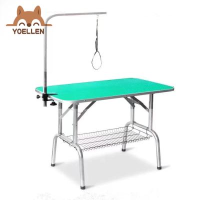 China Large Size Viable Professional Professional Veterinary Pet Grooming Equipment Stainless Steel Adjustable Manual Table for sale