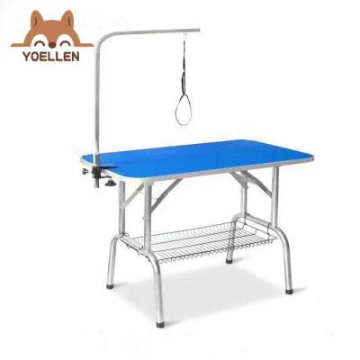 China Small Pets Manufacturer Wholesale Dog Grooming Table Foldable Dog Pet Grooming Table Large Size Stainless Steel Adjustable View for sale