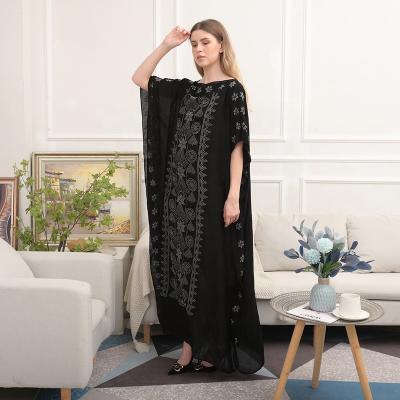 China 2022 Viable New Style Abaya Dubai Muslim Middle East Bohemian Sleeve Bat Dress Muslim Dresses For Women for sale