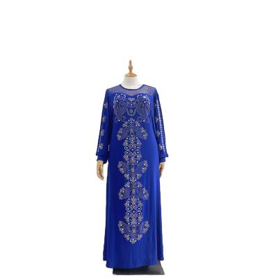 China Viable Plus Size Dashiki Diamond Abaya Muslim Dress African Plus Size Clothes Robe Sexy Body Shape Latest Design African Dresses For Women for sale