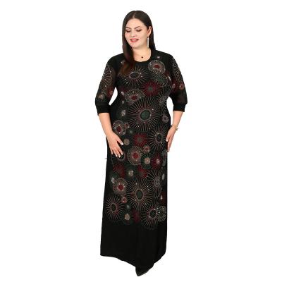 China Sustainable Woman Party Clothes Sunflower Traditional Muslim Style New Exquisite Diamond Inlaid Long Group Exquisite Muslim Clothing Turkey Clothing for sale