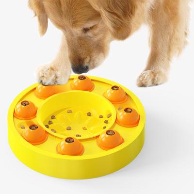 China High Quality Custom Viable Plastic Portable Puzzle Toy Pet Training Game Pet Slow Food Dish Dog Activity Intelligence Toys for sale