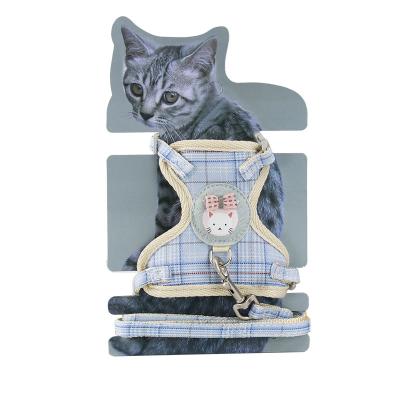 China Custom Viable Designer Adjustable Pet Dog Cat Traction Rope Pet Cat Collar Strap Dog Harness Vest Retractable Set for sale