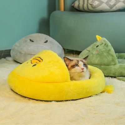 China New Arrival Memory Foam Stuffed Plush Dog High Quality Funny Luxury Cat Sleeping Sofa Nest Bed For Indoor Cats for sale