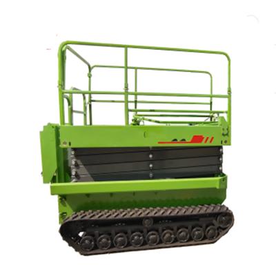 China Hotels Mini Tracked Crawler Scissor Lift Crawler Lift For Sale Apron Wheel Scissor Lift for sale