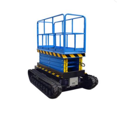 China Hotels Crawler Lift Platform Self-Propelled Crawler Scissor Lift Rough Terrain Outdoor Scissor Lift for sale