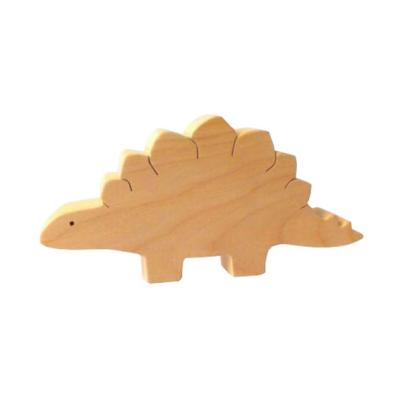 China Kids 2~6+ Playing Natural Wooden Decoration Creative Home Educational Dinosaur Ornament Craft Room Kids Beech Preschool Toys for sale