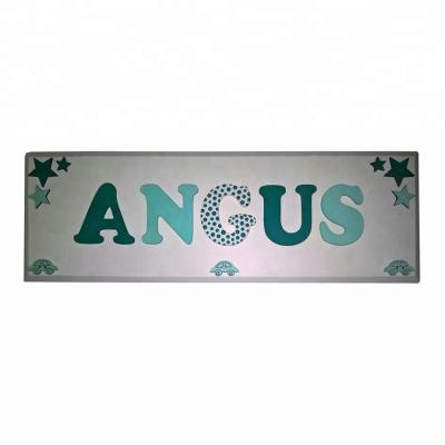 China Crafts Handmade Nursery Decorative Personalized Wooden Name Door Plaques for sale