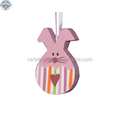 China 100% Handmade WOODEN BUNNY BUNNY HANGING DECORATIONS FOR EASTER HOLIDAYS for sale