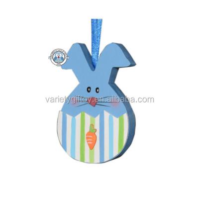 China 100% Handmade WOODEN BUNNY BUNNY HANGING DECORATIONS FOR EASTER HOLIDAYS for sale