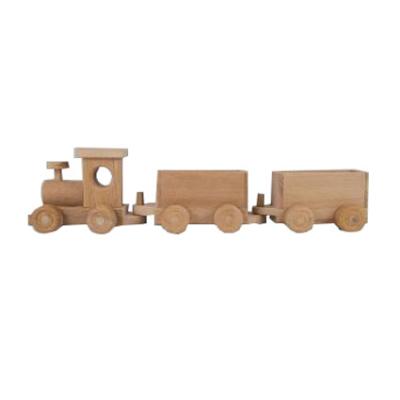 China Decoration Wooden Toy Craft Set Train Europe Beech Wood Kids Train Carriage Toys Kids Birthday Gift for sale