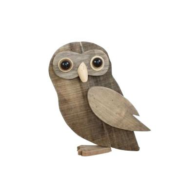 China Europe OWL STAND ORNAMENT WOODEN DECORATION for sale