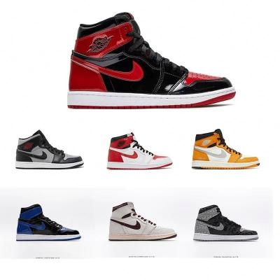 China Jordan 1 Basketball Shoes With Box Nike Air Jordan 1 High OG Rubber Men's And Women's Nike Air for sale