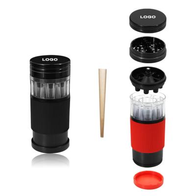 China New Type Eco-friendly Manual Smoke Grinder 8pcs Tube Filler Machine Tobacco Grinder Mag Jar Supply for sale