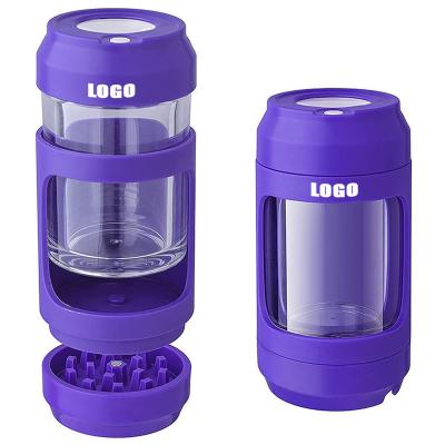 China MAG Jar Stash Jar Grinder Viable Enlarging Glowing Plastic Glass Ignition Led Air Storage Tight Jar Popular for sale