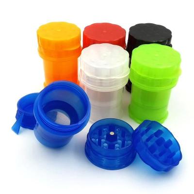 China Viable Smoking Plastic Tobacco Herb Grinder Storage MAG Jar D42mm*62mm Grinder Accessories Supplier for sale