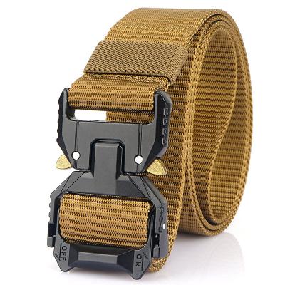 China Nylon Webbing + Buckle Zinc Alloy Multifunctional Nylon Belt Amazon Wholesale Military Webbing Braided Elastic Stretch Tactical Belt for sale