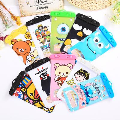 China Fashion Cartoon Cute Funny Hot Surfing Diving Swimming Pouch Waterproof Case Universal Phone Sealed Dry Bag for sale