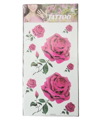 China 2022 Temporary Water Transfer Designing For OEM Beautiful Flower Free Water Temporary Tattoo Sticker for sale