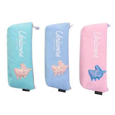 China Schools & Offices Girl Starlight Unicorn Pencil Case Creative Colorful Cute Boat Shaped Fashion Personalized Pencil Case (Extended Version) for sale