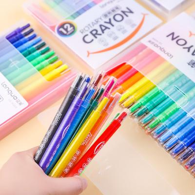 China The various rotating coloring pencils of children's art and students' art elements (18-color short) are safe, non-toxic and easy to color for sale