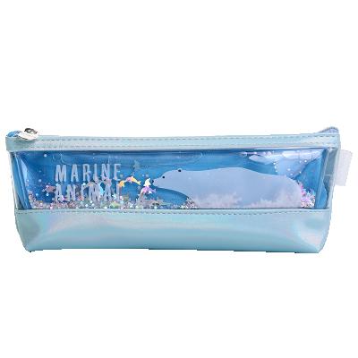 China Languo Lengthened Creative Fleece Animal Boat Shaped Pencil Case Stationery PU/PVC Student Pencil Case Boat Pencil Case for sale