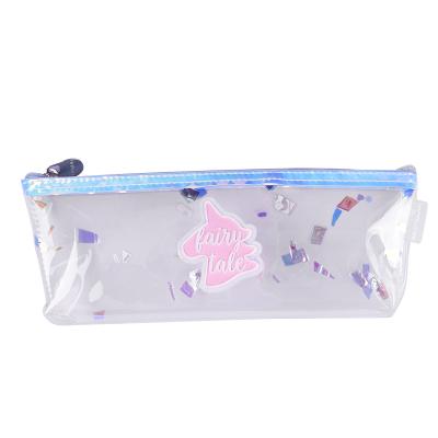 China Large Capacity Stationery Storage Pencil Bag Cartoon Star Unicorn PVC Pencil Bag Student Pencil Case Stationery New for sale