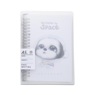 China New Design High Quality Hardcover Book Cute Animal A5 PP Cover Loose-leaf Notebook for sale