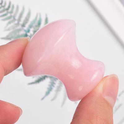 China 2021New Mini Facial Lift Jade Stone Rose Quartz Pink Jade Natural Facial Massager Tool for sale