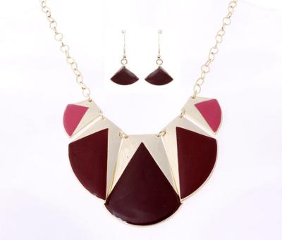 China Alloy necklace fan Alloy necklace fan Triangle necklace  Triangle earrings BJX4319 for sale