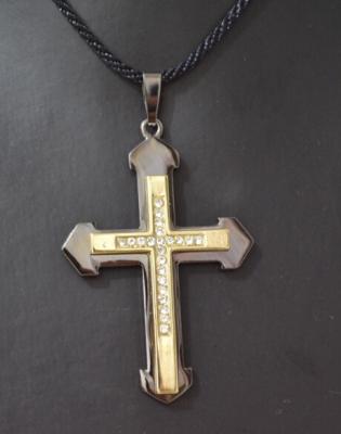 China Dark Knight domineering titanium steel cross pendant necklace personalized jewelrySZJ-8008 for sale